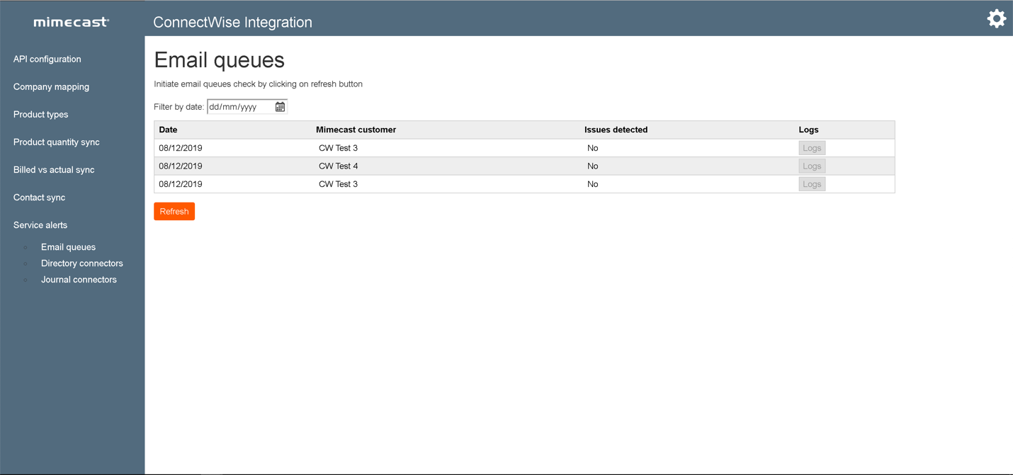 ConnectWise Email queues